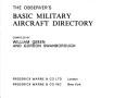 Cover for The Observer's basic military aircraft directory