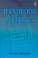 Cover for Handbook of Matrices