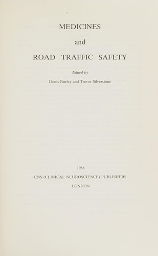 Cover for Medicines and road traffic safety