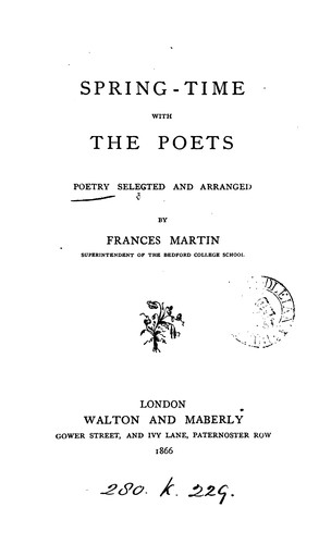 Cover for SPRING-TIME WITH THE POETS