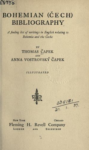 Cover for Bohemian (Cech) bibliography