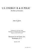 Cover for U.S. energy R & D policy
