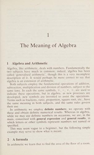 Cover for Algebra