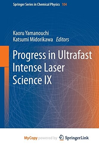 Cover for Progress in Ultrafast Intense Laser Science
