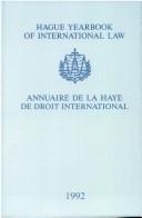Cover for Hague Yearbook of International Law:Annuaire de la Haye de Droit International 1991 (Hague Yearbook of International Law/Annuaire De La Haye De Droit International)