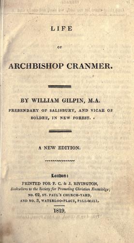 Cover for Life of Archbishop Cranmer