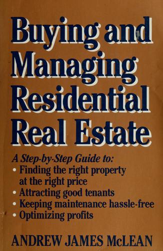 Cover for Buying and managing residential real estate