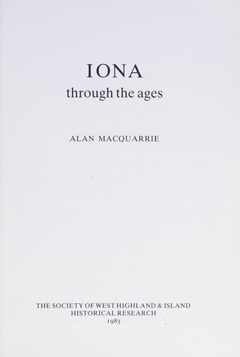 Cover for Iona through the ages