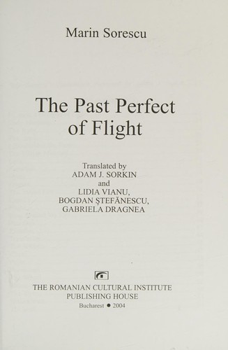 Cover for The past perfect of flight