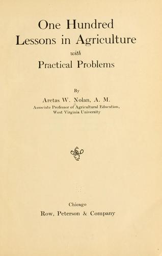 Cover for One hundred lessons in agriculture
