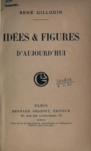 Cover for Idées et figures d'aujourd'hui.
