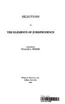 Cover for Selections of the Elements of Jurisprudence