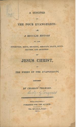 Cover for A synopsis of the four evangelists