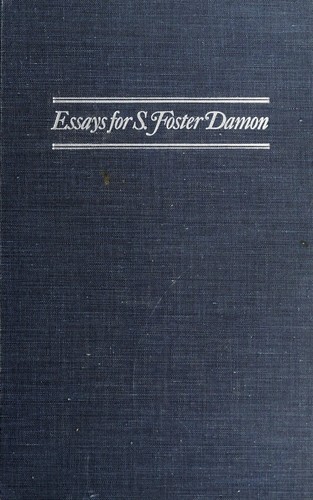 Cover for William Blake; essays for S. Foster Damon.