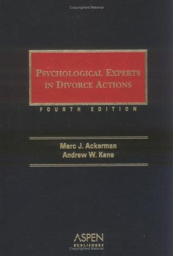 Cover for Psychological Experts In Divorce Actions