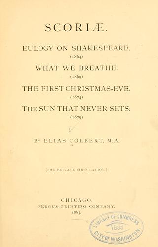 Cover for Scoriæ
