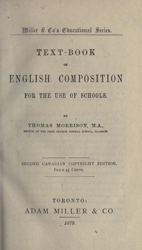Cover for Text-book of English composition for the use of schools