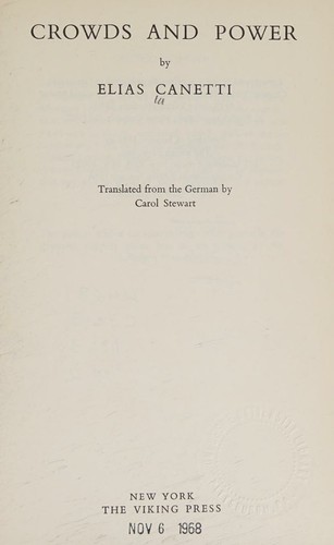 Cover for Crowds and power