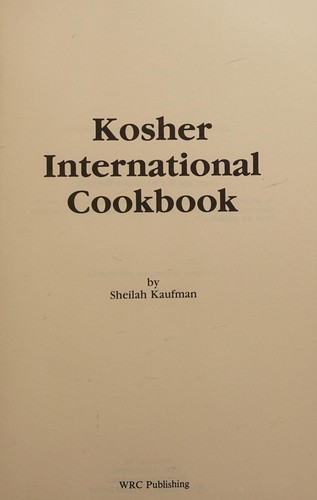 Cover for Kosher international cookbook