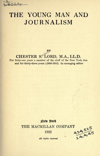 Cover for young man and journalism