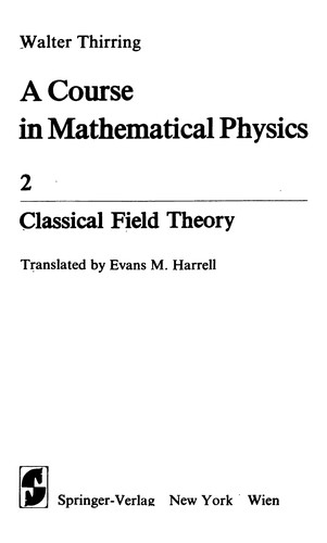 Cover for A Course in Mathematical Physics II
