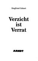 Cover for Verzicht ist Verrat