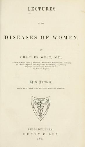 Cover for Lectures on the diseases of women.