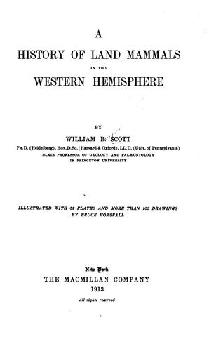 Cover for A History of Land Mammals in the Western Hemisphere