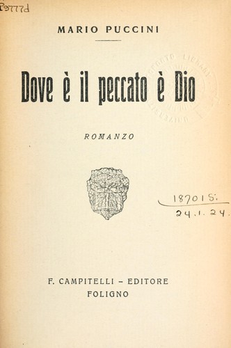 Cover for Dove è il peccato è Dio