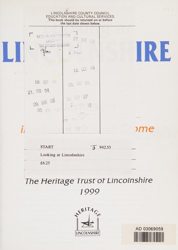 Cover for Looking at Lincolnshire
