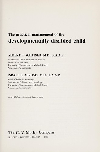 Cover for The practical management of the developmentally disabled child