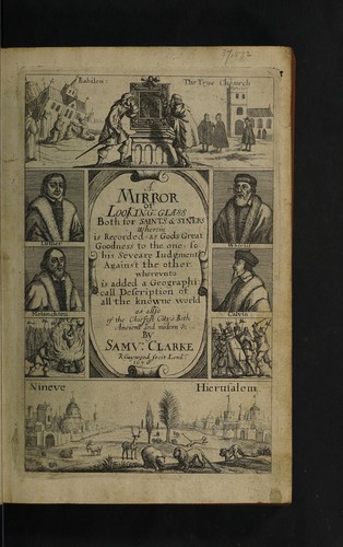 Cover for A mirrour or looking-glasse both for saints, and sinners