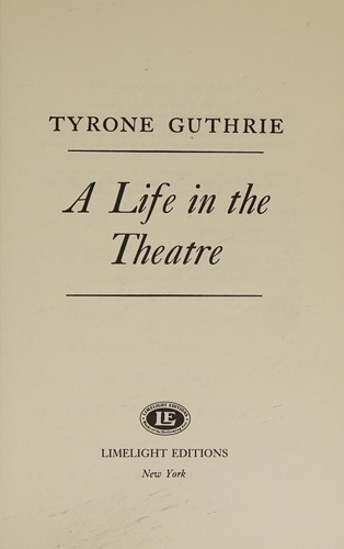 Cover for A life in the theatre
