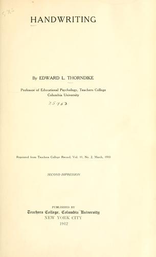 Cover for Handwriting