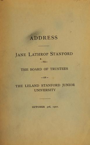 Cover for Address