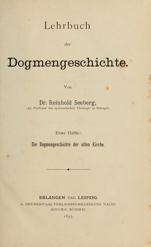 Cover for Lehrbuch der Dogmengeschichte