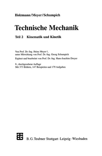 Cover for Technische Mechanik