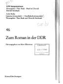 Cover for Zum Roman in der DDR