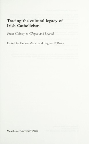 Cover for Tracing the cultural legacy of Irish Catholicism
