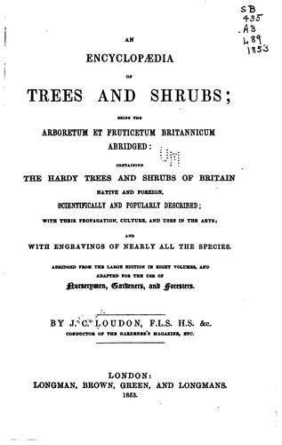 Cover for An encyclopædia of trees and shrubs