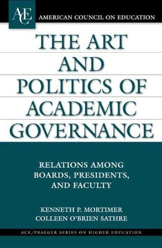 Cover for The Art and Politics of Academic Governance