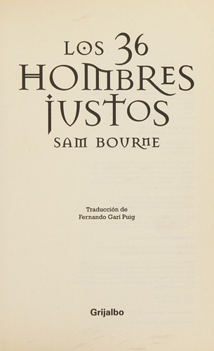 Cover for Los 36 hombres justos