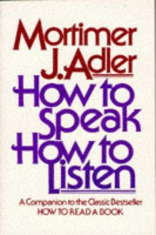 Cover for How to Speak How to Listen