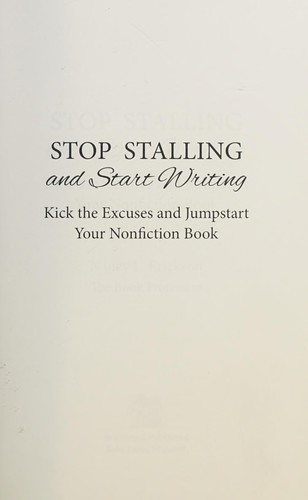 Cover for Stop Stalling and Start Writing