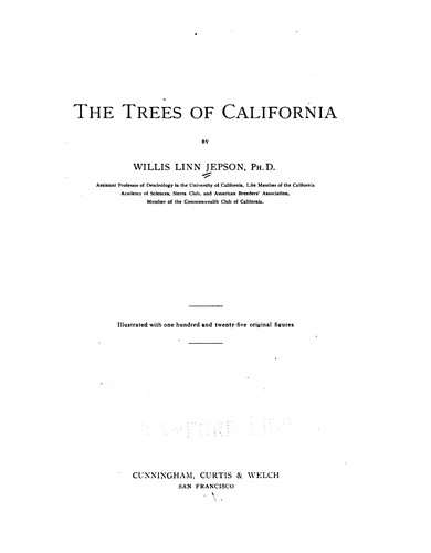 Cover for The trees of California