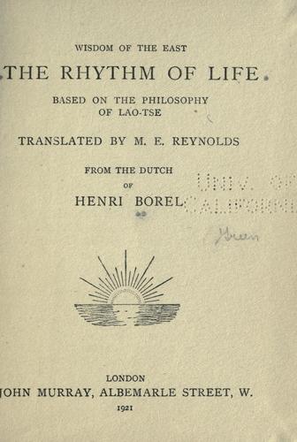 Cover for The rhythm of life