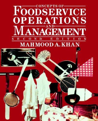 Cover for Concepts of Foodservice Operations and Management