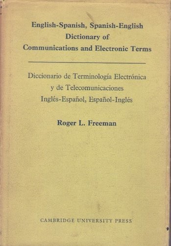 Cover for English-Spanish, Spanish-English dictionary of communications and electronic terms.