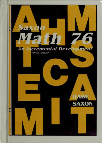 Cover for Math 76