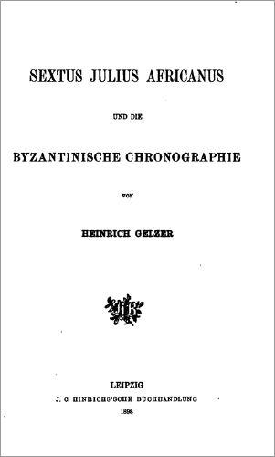 Cover for Sextus Julius Africanus und die byzantinische Chronographie
